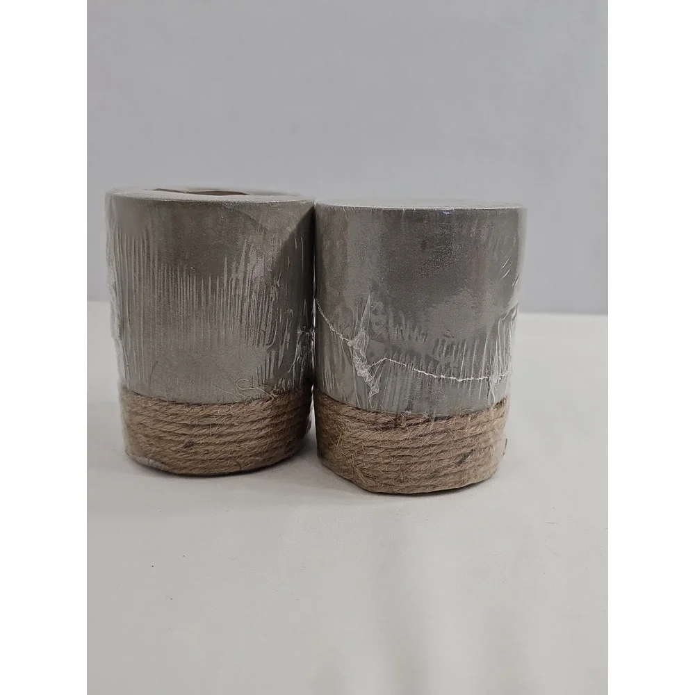 Patio Citronella Candles 2 =‎ When Empty Beautiful Ceramic Twine Wrap Pen Holder